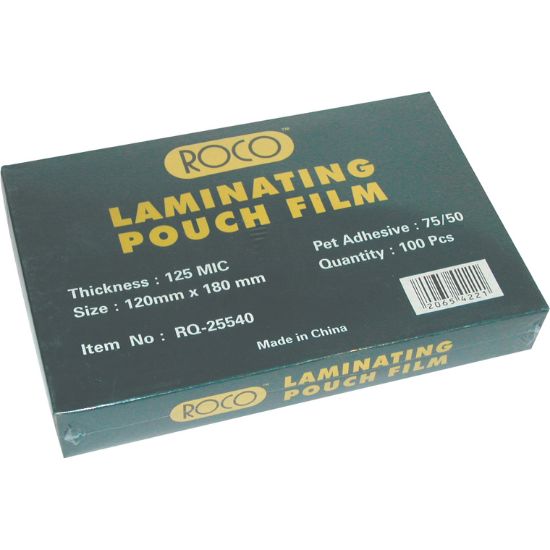 صورة روكو Thermal Laminating Film، 180 مم X 120، 125 ميكرون، شفاف
