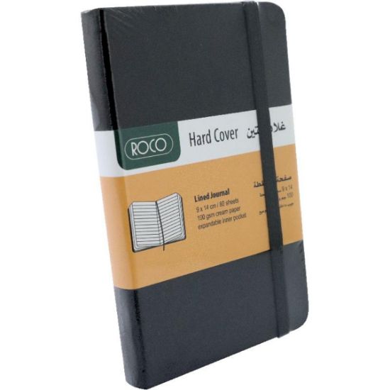 Picture of Roco Notebook
Embossed Elastic Band 9 X 14 cm 160 Pages (80 Sheets)1 Subject Lined Black