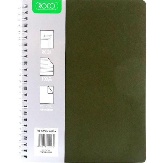 Picture of Roco Notebook
Leatherette 16.3 X 21.5 cm 80 Sheets Lined Olive Green