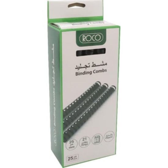 Picture of SPIRAL PLASTIC 21 RINGS WHITE 25 PCS/PK , 25MM BLACK