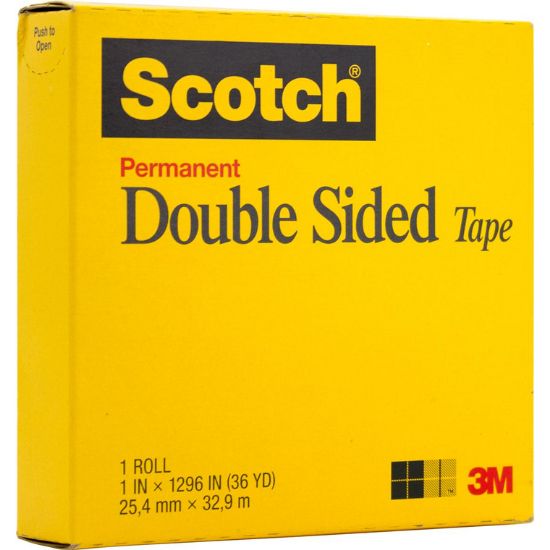 Picture of TAPE DOUBLE SIDE 
Double Sided Tape,  1 in x 36 yd, 3 in Core, Clear  