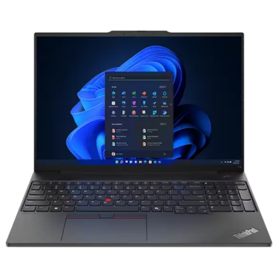 صورة لينوفو ThinkPad E16 الجيل الثاني، موديل 21MA001SAD، بمعالج Ultra 7، ذاكرة 16GB، تخزين SSD 512GB، نظام تشغيل Windows 11 Pro