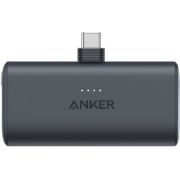 Picture of Anker Nano Power Bank (22.5W, Built-In USB-C Connector)  Black1) Powerbank 5000mAh2)Output = 2 USB-C Single Port 22.5W 3)Input = USB-C 18W