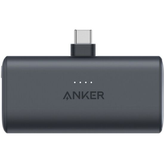 Picture of Anker Nano Power Bank (22.5W, Built-In USB-C Connector)  Black1) Powerbank 5000mAh2)Output = 2 USB-C Single Port 22.5W 3)Input = USB-C 18W