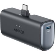 Picture of Anker Nano Power Bank (22.5W, Built-In USB-C Connector)  Black1) Powerbank 5000mAh2)Output = 2 USB-C Single Port 22.5W 3)Input = USB-C 18W