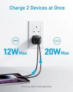 صورة أنكر 323 شاحن مع كابل –  أسود