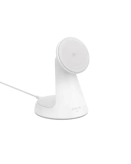 صورة أنكر MagGo شاحن لاسلكي – 2 في 1 أبيض