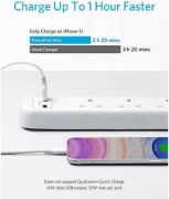 صورة أنكر 322 مشترك كهربائي USB – أبيض