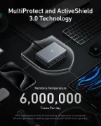 صورة انكر برايم شاحن مكتبي  200 واط 6 منافذ GaN فضي