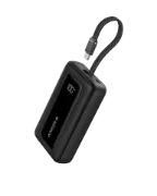 صورة أنكر باور بانك 10,000 – 30W مع كابل USB-C مدمج – أبيض
