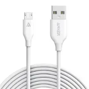 صورة أنكر كابل PowerLine مايكرو USB إلى USB-A – 6ft – أبيض