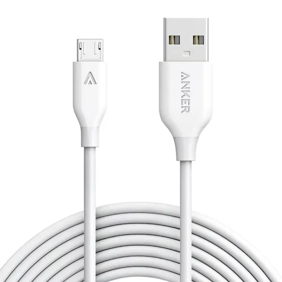صورة أنكر كابل PowerLine مايكرو USB إلى USB-A – 6ft – أبيض