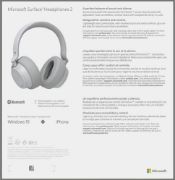 Picture of Microsoft Surface Headphones 2 Bluetooth, Omnisonic sound, active noise cancellation 13 levels, Dual mics,battery life up to 18.5 hours, Ultra-comfortable ear pads  QXL-00023- Light Gray