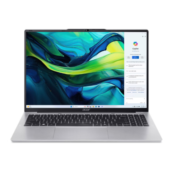 Picture of Acer Aspire Lite AL16 – i5-1334U, 16GB, 512GB SSD, 16" WUXGA – Light Silver