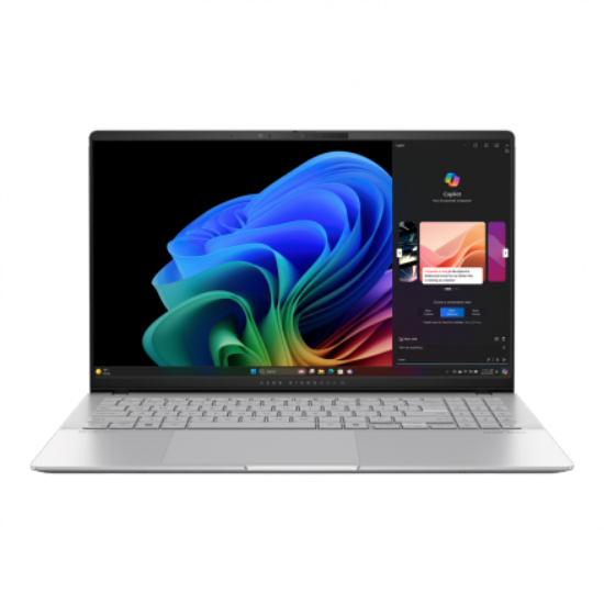 Picture of Asus NB  Vivobook S15 OLED Laptop with 15.6-Inch Display, Qualcomm Snapdragon X Elite Processor, 16GB RAM, 1TB SSD, Intel Iris XE Graphics, Windows 11 Home, Copilot+ PC- Cool Silver