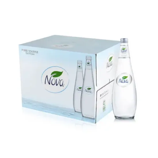 صورة Nova Glass Water Carton 12 Bottles 750 ml / مياه نوفا زجاج كرتون 12 علبة 750 مل