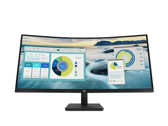 صورة إتش بي P34HC G4 شاشة منحنية مقاس 34 بوصة WQHD بمنفذ USB-C