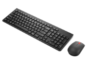 صورة لينوفو طقم لوحة مفاتيح وماوس لاسلكي Essential Gen 2 - أسود - عربي