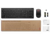 صورة لينوفو طقم لوحة مفاتيح وماوس لاسلكي Essential Gen 2 - أسود - عربي