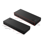صورة لينوفو قاعدة توصيل ThinkPad USB4 Dock 5000 مع شاحن 100 واط
