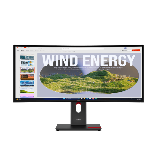 صورة شاشة لينوفو ThinkVision T34WD-40 منحنية Ultrawide مقاس 34 بوصة QHD 120Hz