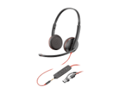Picture of Poly Blackwire 3225 Stereo USB-C Headset with 3.5mm Plug and USB-C/A Adapter