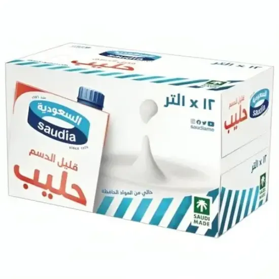 صورة حليب السعودية قليل الدسم 12×1 لتر