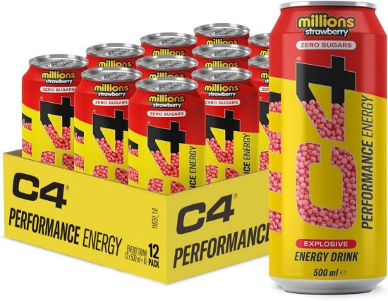 Picture of C4 Millions Strawberry Sugar Free (500 ml) - Pack of 12